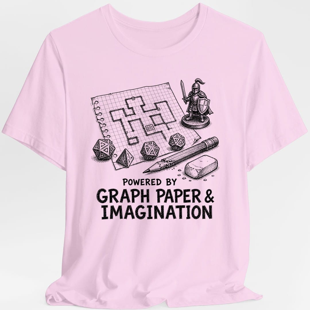 Printify T-Shirt Light Pink / S Powered By Graph Paper T-Shirt
