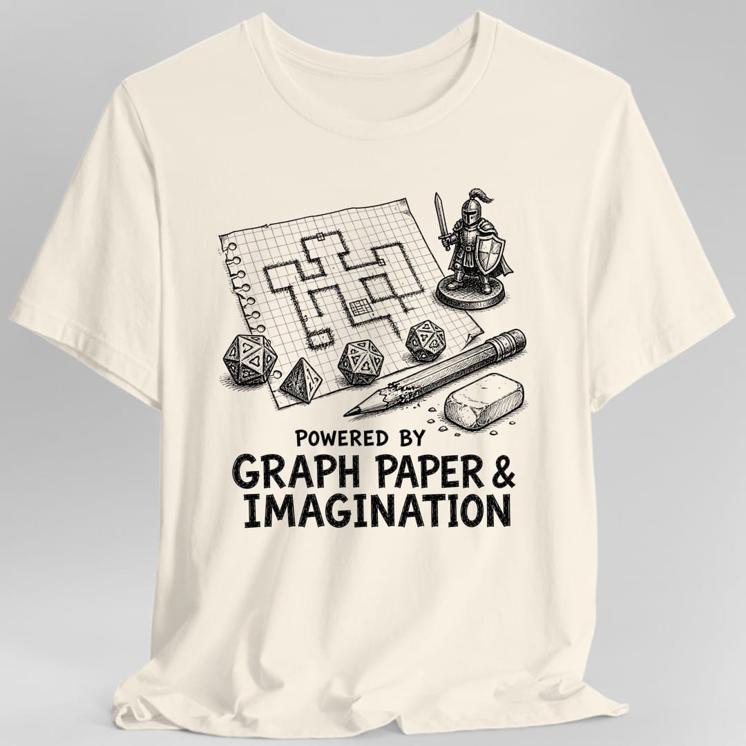 Printify T-Shirt Natural / S Powered By Graph Paper T-Shirt
