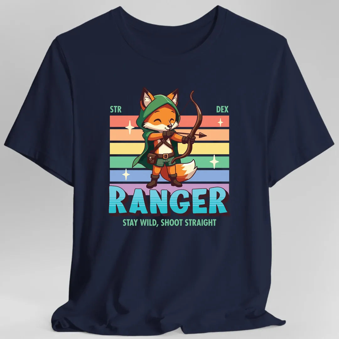 Printify T-Shirt Navy / S Rainbow DnD Ranger T-Shirt