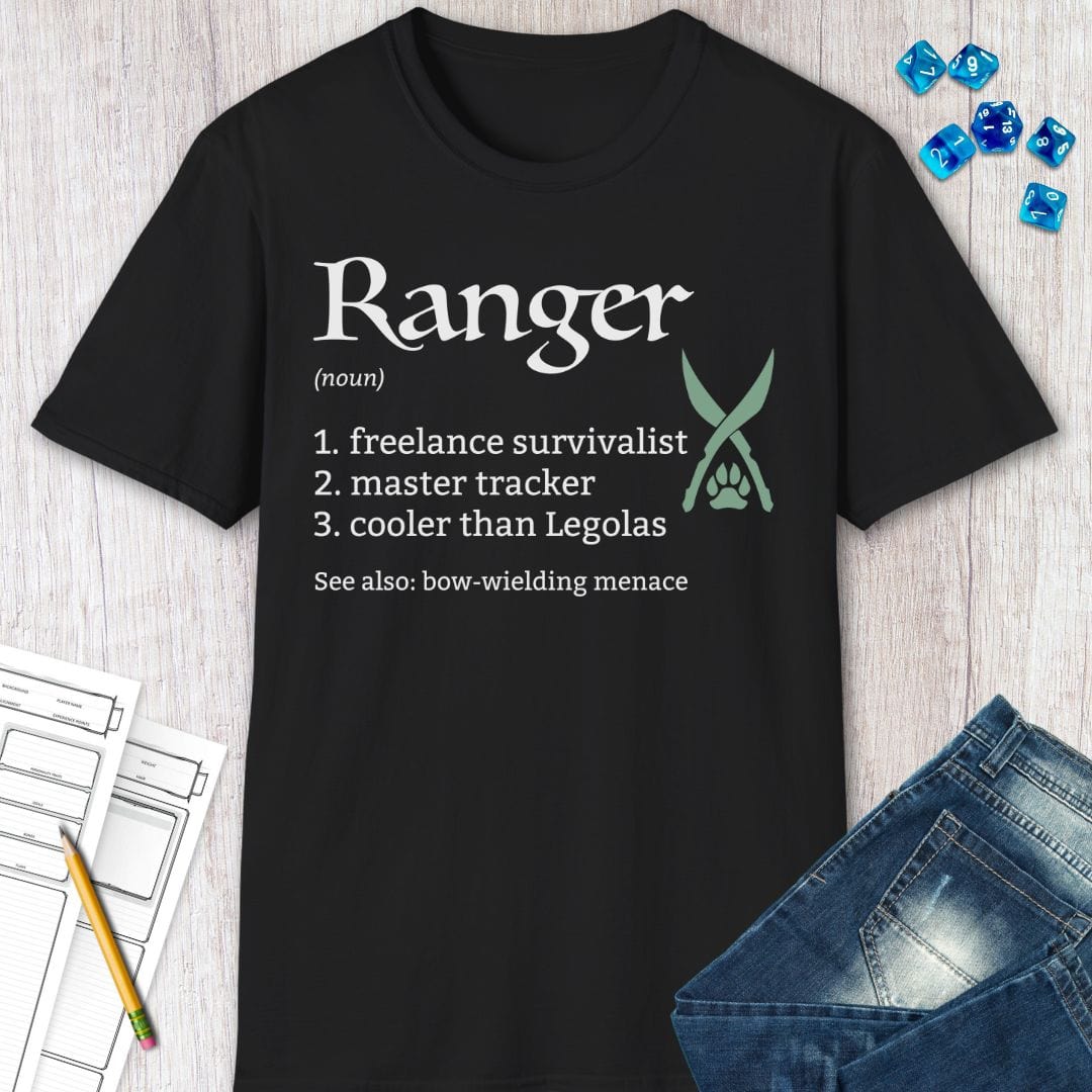 Ranger Class Definition D&D T-Shirt – Sunburst RPG
