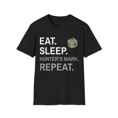 Printify T-Shirt Black / S Ranger Class T-Shirt – 'Eat, Sleep, Hunter's Mark, Repeat'