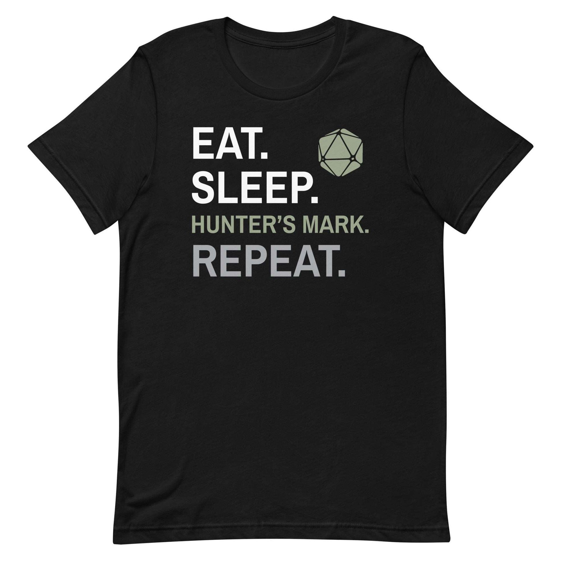 Printify T-Shirt Black / S Ranger Class T-Shirt – 'Eat, Sleep, Hunter's Mark, Repeat'