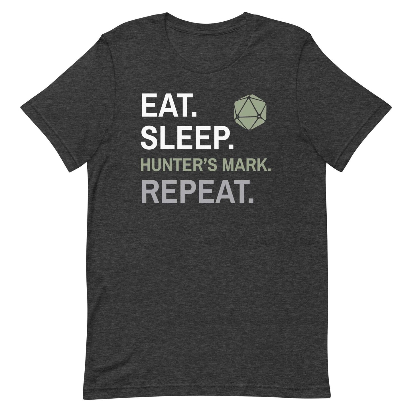 Printify T-Shirt Dark Grey Heather / S Ranger Class T-Shirt – 'Eat, Sleep, Hunter's Mark, Repeat'