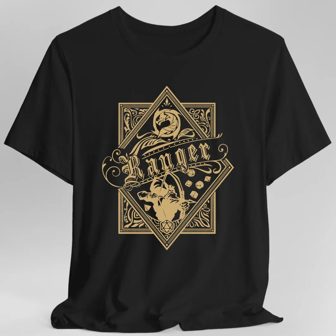 Printify T-Shirt Black / S Ranger D&D Class Emblem T-shirt