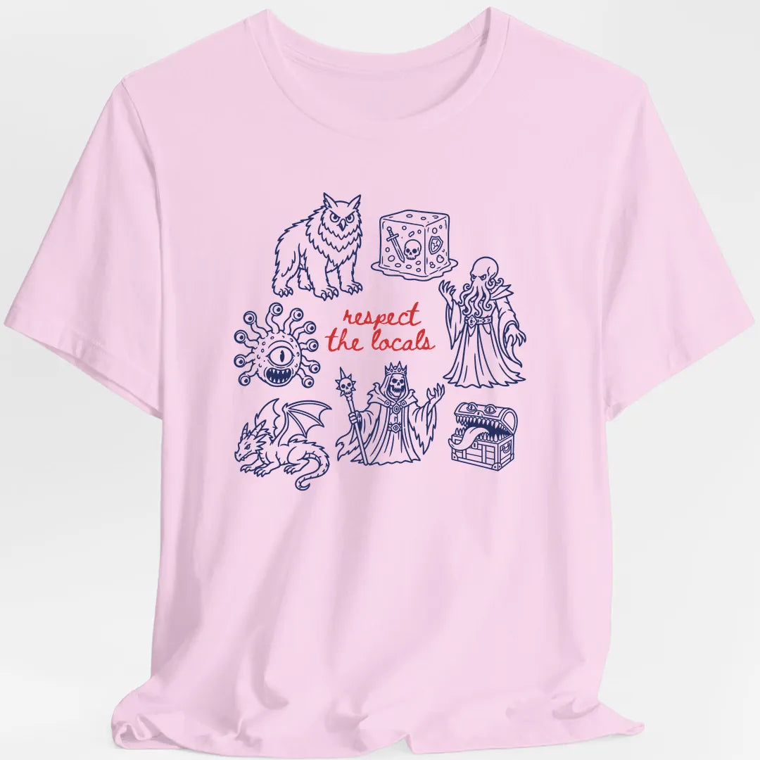 Printify T-Shirt Light Pink / S Respect the Locals D&D Monster T-Shirt