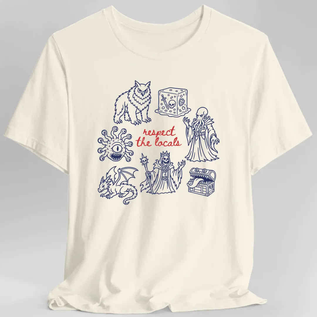 Printify T-Shirt Natural / S Respect the Locals D&D Monster T-Shirt