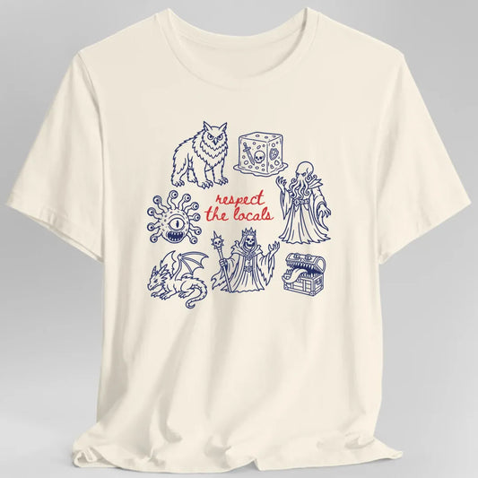 Printify T-Shirt Natural / S Respect the Locals D&D Monster T-Shirt