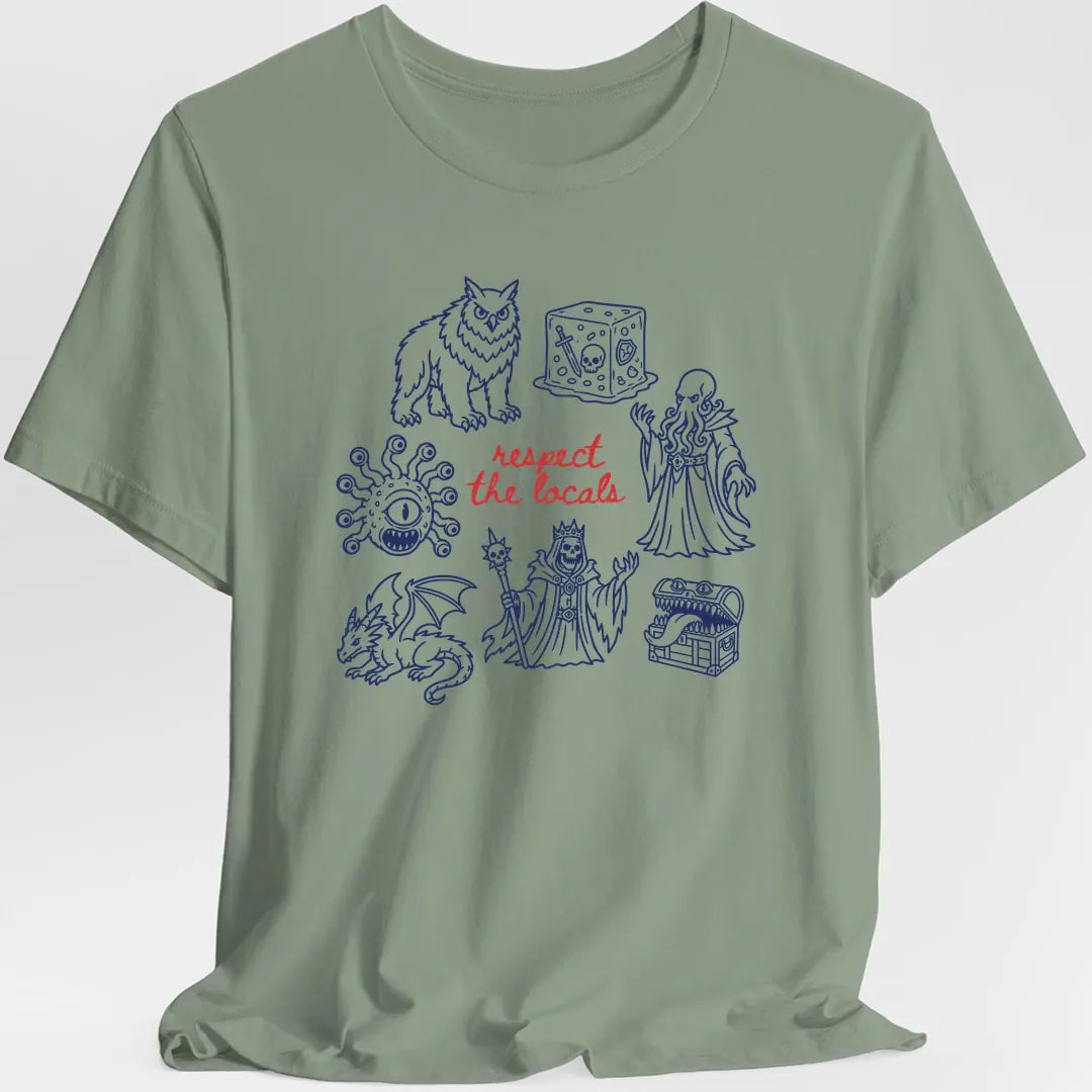 Printify T-Shirt Sage / S Respect the Locals D&D Monster T-Shirt