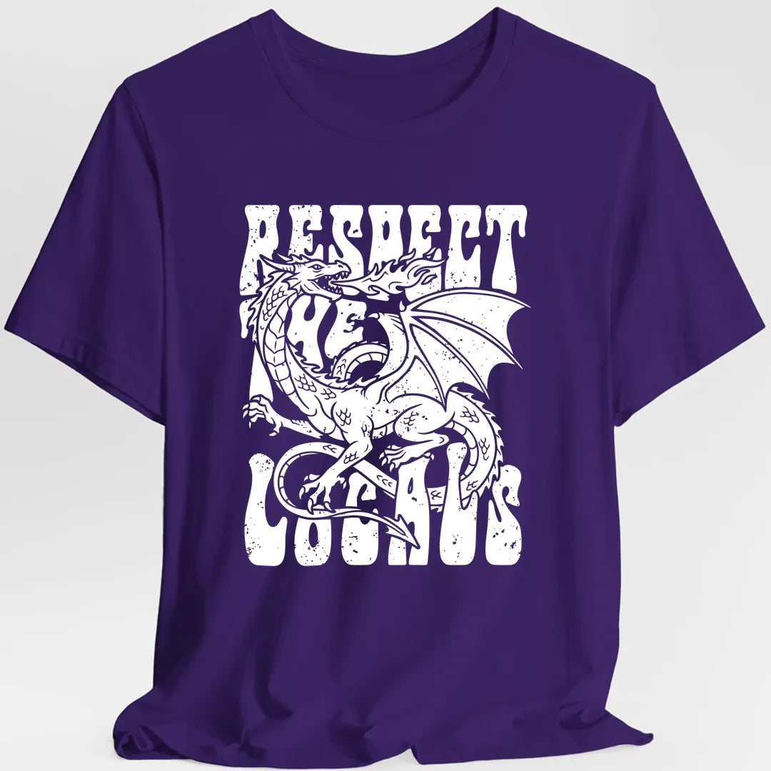 Printify T-Shirt Purple / S Respect the Locals New T-shirt