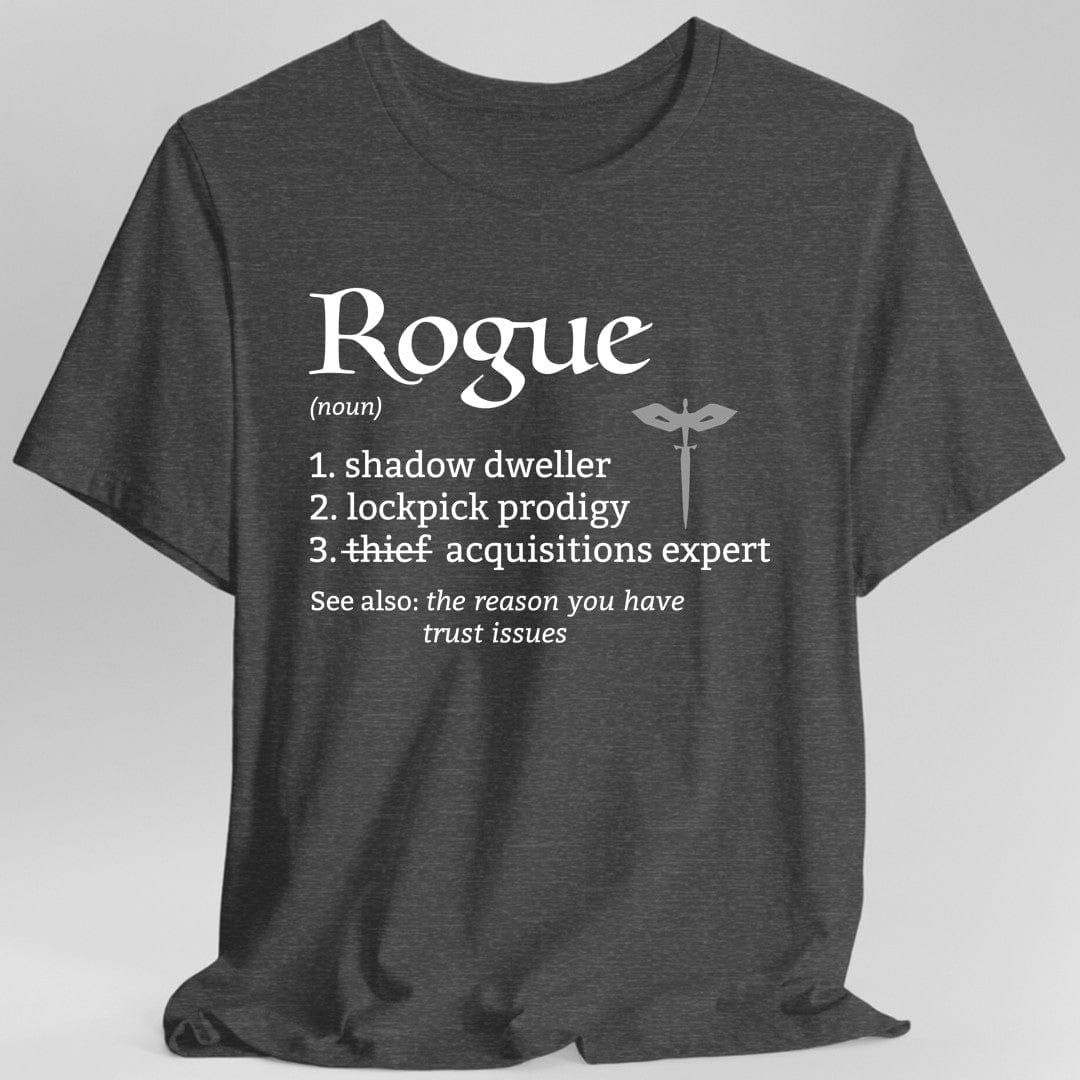 Printify T-Shirt Dark Heather / S Rogue Class Definition D&D T-Shirt