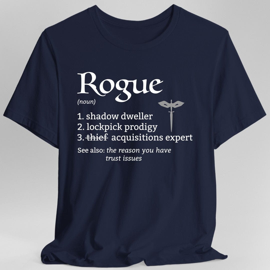Printify T-Shirt Navy / S Rogue Class Definition D&D T-Shirt