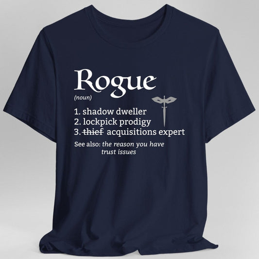 Printify T-Shirt Navy / S Rogue Class Definition D&D T-Shirt
