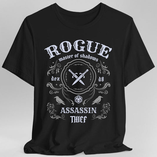 Printify T-Shirt Black / S Rogue Class Vintage Label T-Shirt