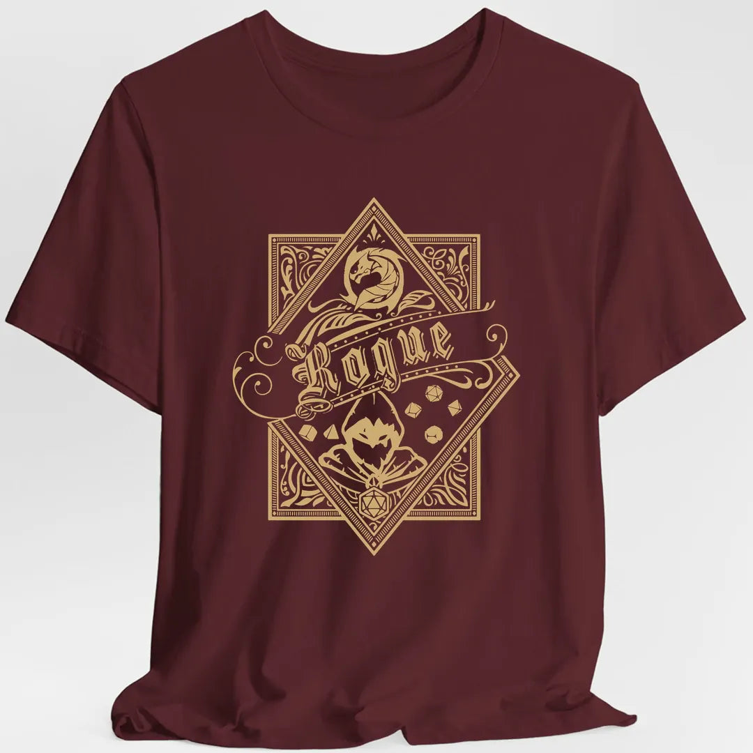 Printify T-Shirt Maroon / S Rogue D&D Class Emblem T-shirt