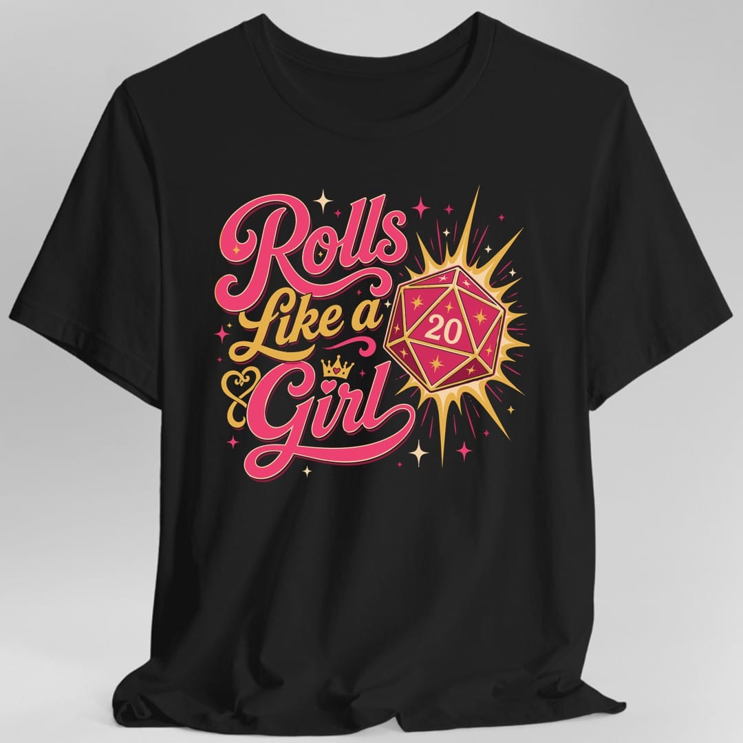 Printify T-Shirt Black / S Rolls Like a Girl T-Shirt