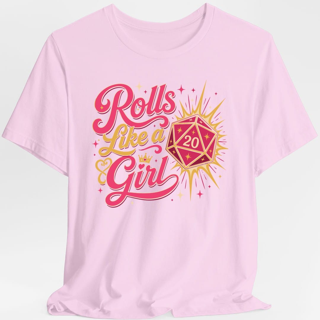 Printify T-Shirt Light Pink / S Rolls Like a Girl T-Shirt