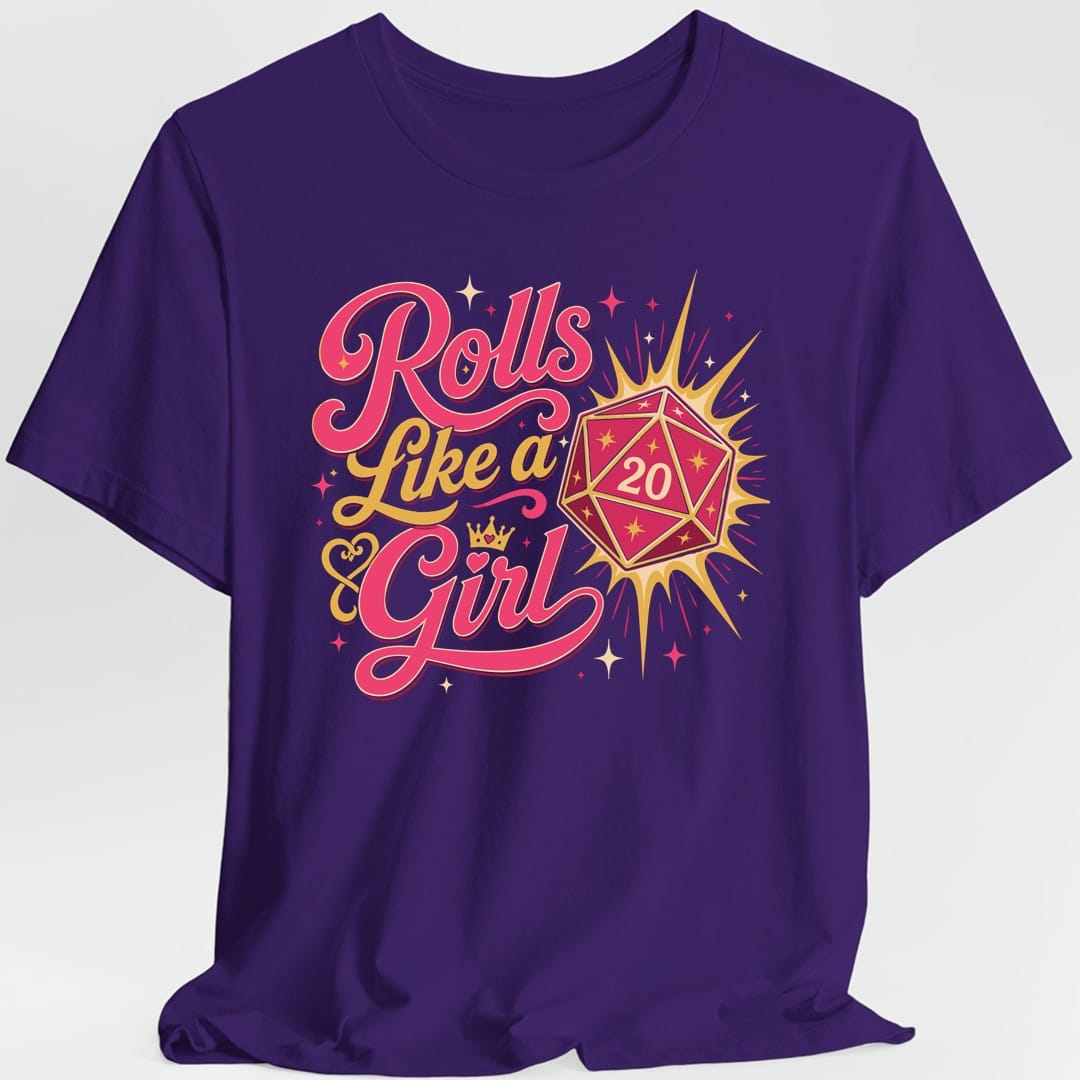 Printify T-Shirt Purple / S Rolls Like a Girl T-Shirt