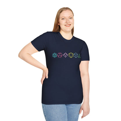 Printify T-Shirt Row of Dice T-Shirt