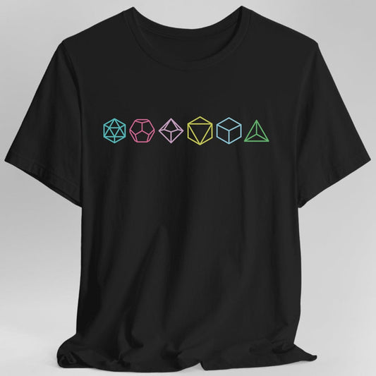 Printify T-Shirt Black / S Row of Dice T-Shirt
