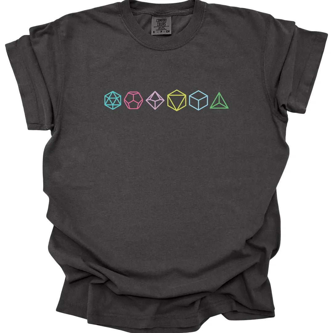 Printify T-Shirt Pepper / S Row of Dice T-Shirt - Comfort Colors