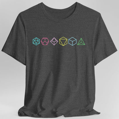 Printify T-Shirt Dark Heather / S Row of Dice T-Shirt