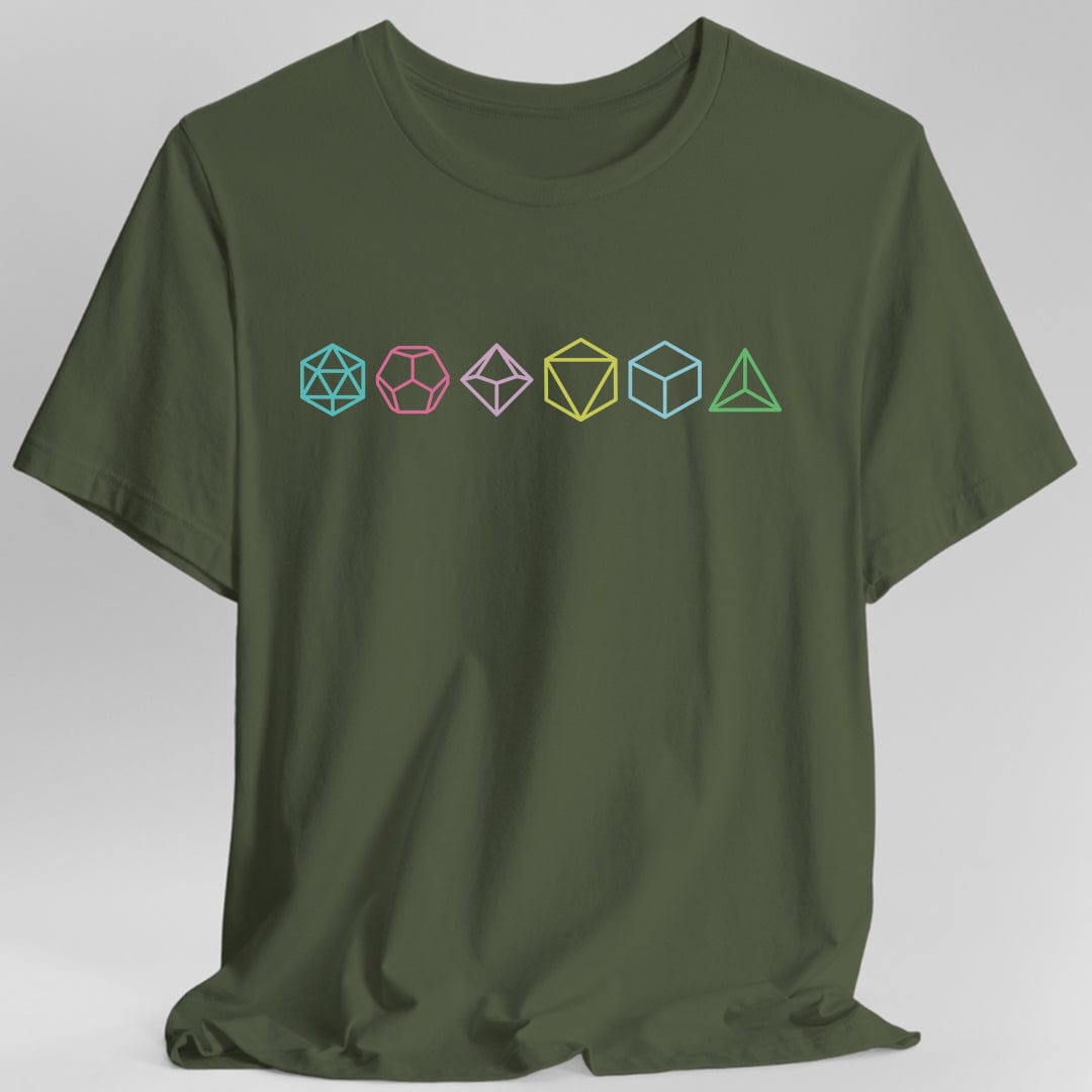 Printify T-Shirt Military Green / S Row of Dice T-Shirt