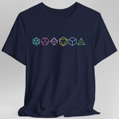 Printify T-Shirt Navy / S Row of Dice T-Shirt
