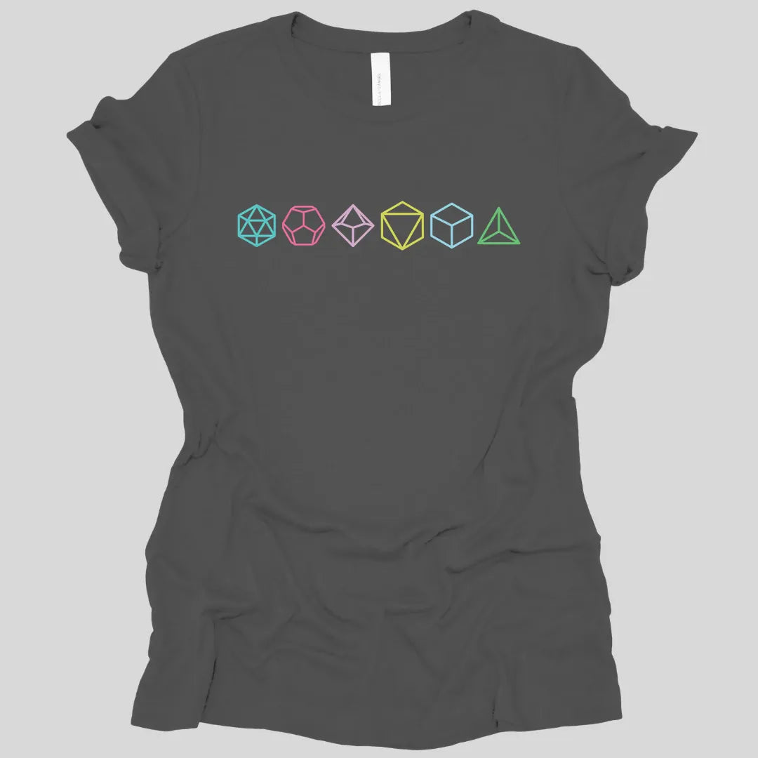 Printify T-Shirt Asphalt / S Row of Dice Women's T-shirt
