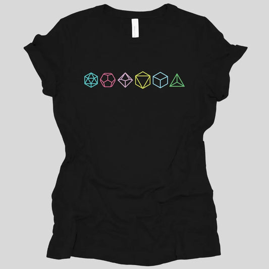 Printify T-Shirt Black / S Row of Dice Women's T-shirt