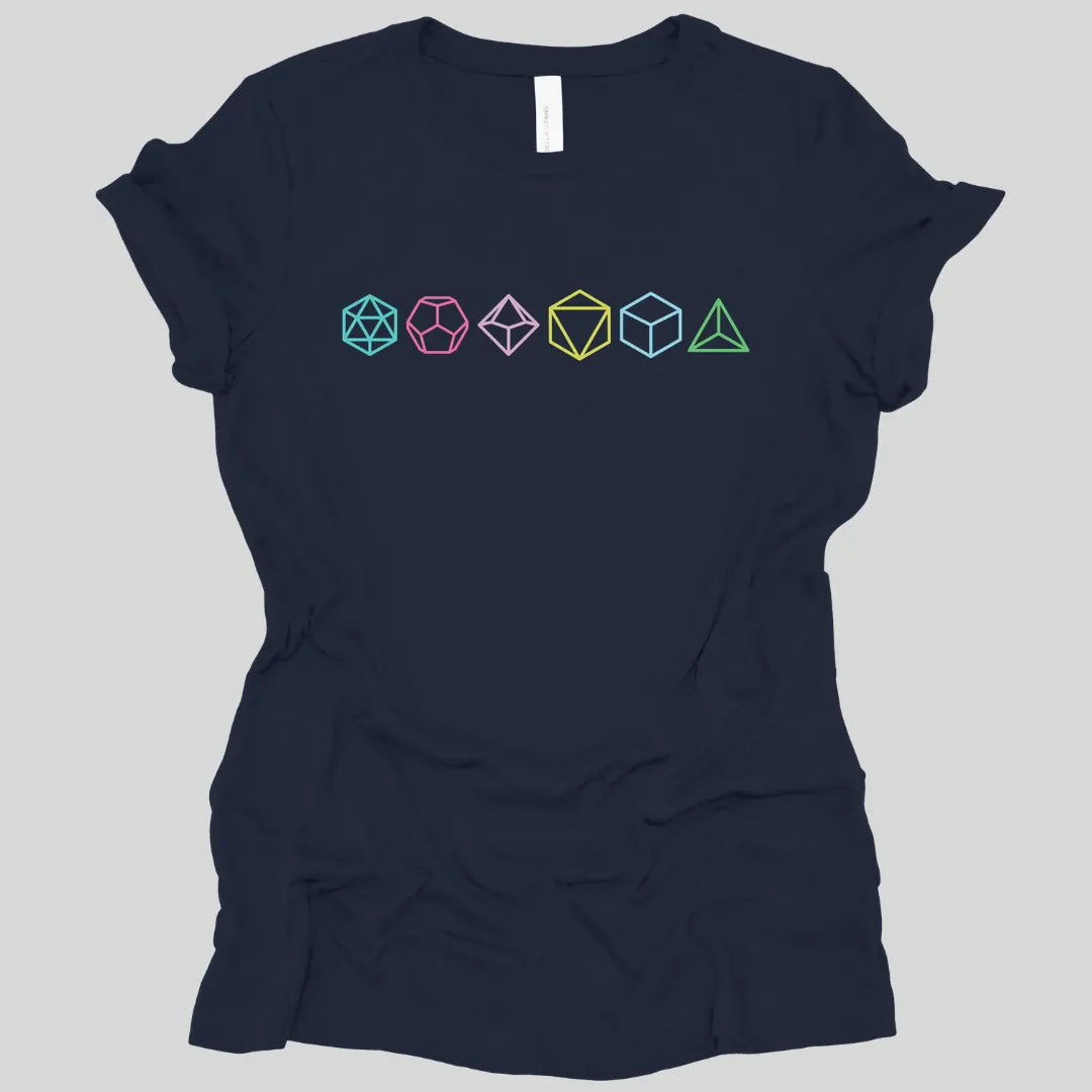 Printify T-Shirt Navy / S Row of Dice Women's T-shirt