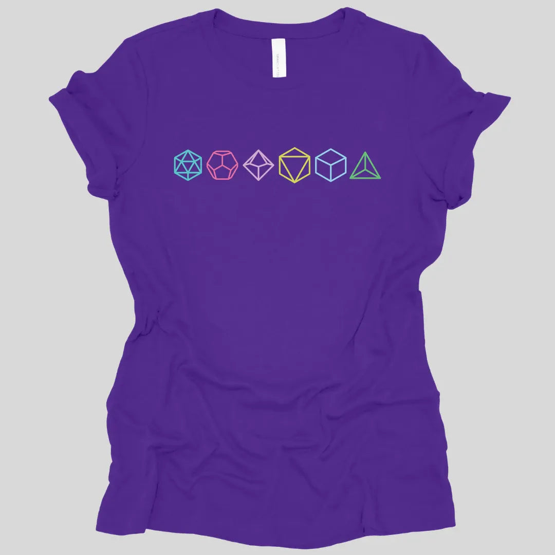 Printify T-Shirt Team Purple / S Row of Dice Women's T-shirt