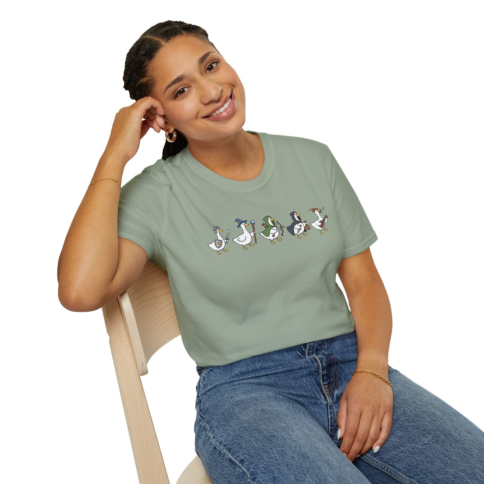 Printify T-Shirt Silly Goose Adventurers Funny D&D T-Shirt