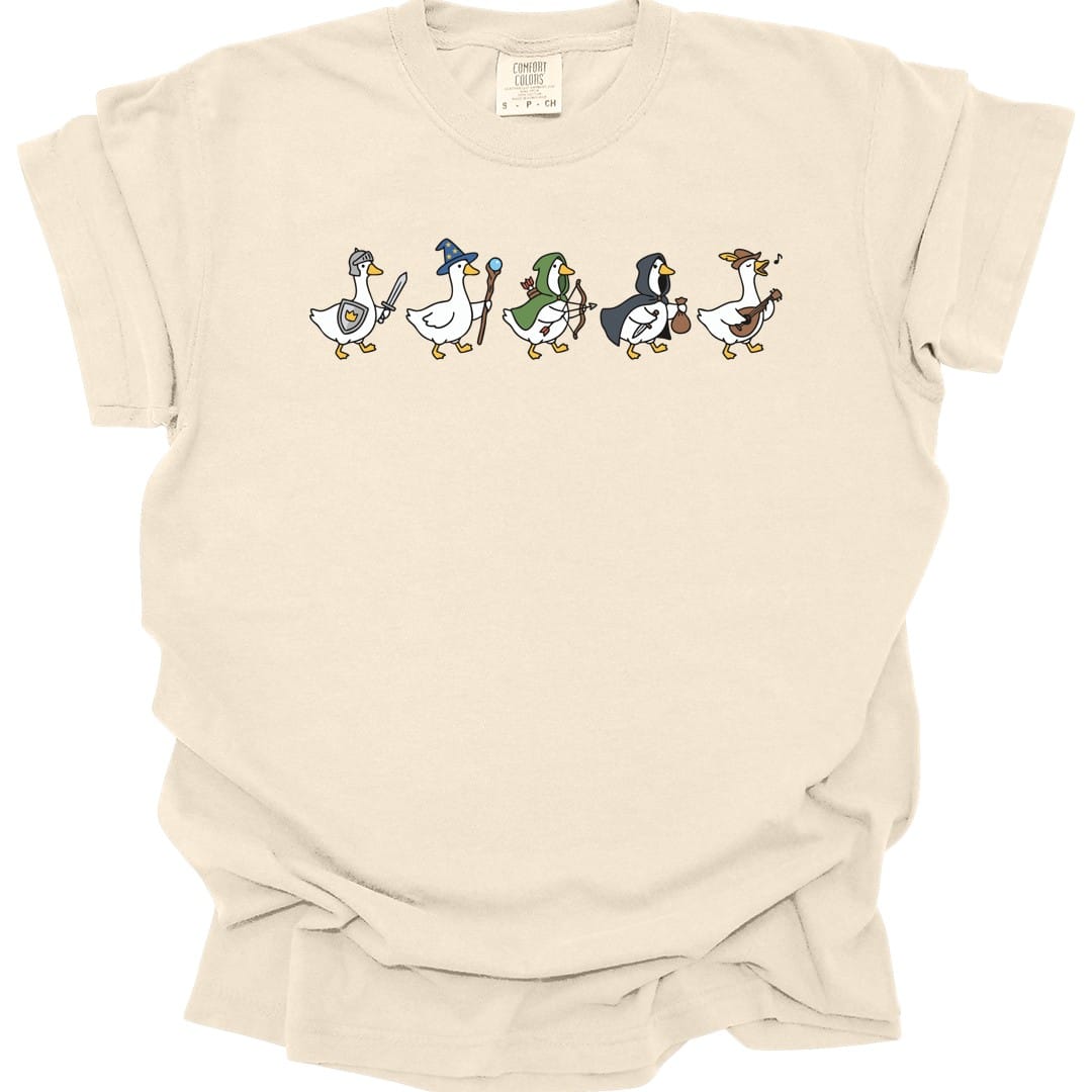 Printify T-Shirt Ivory / S Silly Goose Adventurers Funny D&D T-Shirt - Comfort Colors