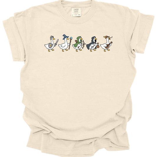 Printify T-Shirt Ivory / S Silly Goose Adventurers Funny D&D T-Shirt - Comfort Colors