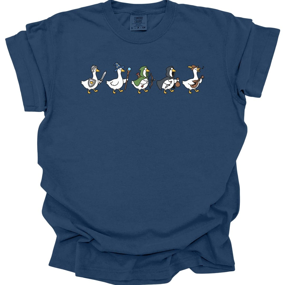 Printify T-Shirt True Navy / S Silly Goose Adventurers Funny D&D T-Shirt - Comfort Colors