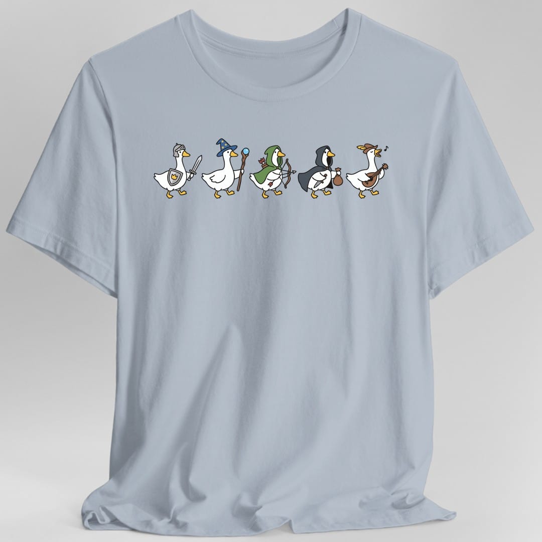 Printify T-Shirt Light Blue / S Silly Goose Adventurers Funny D&D T-Shirt