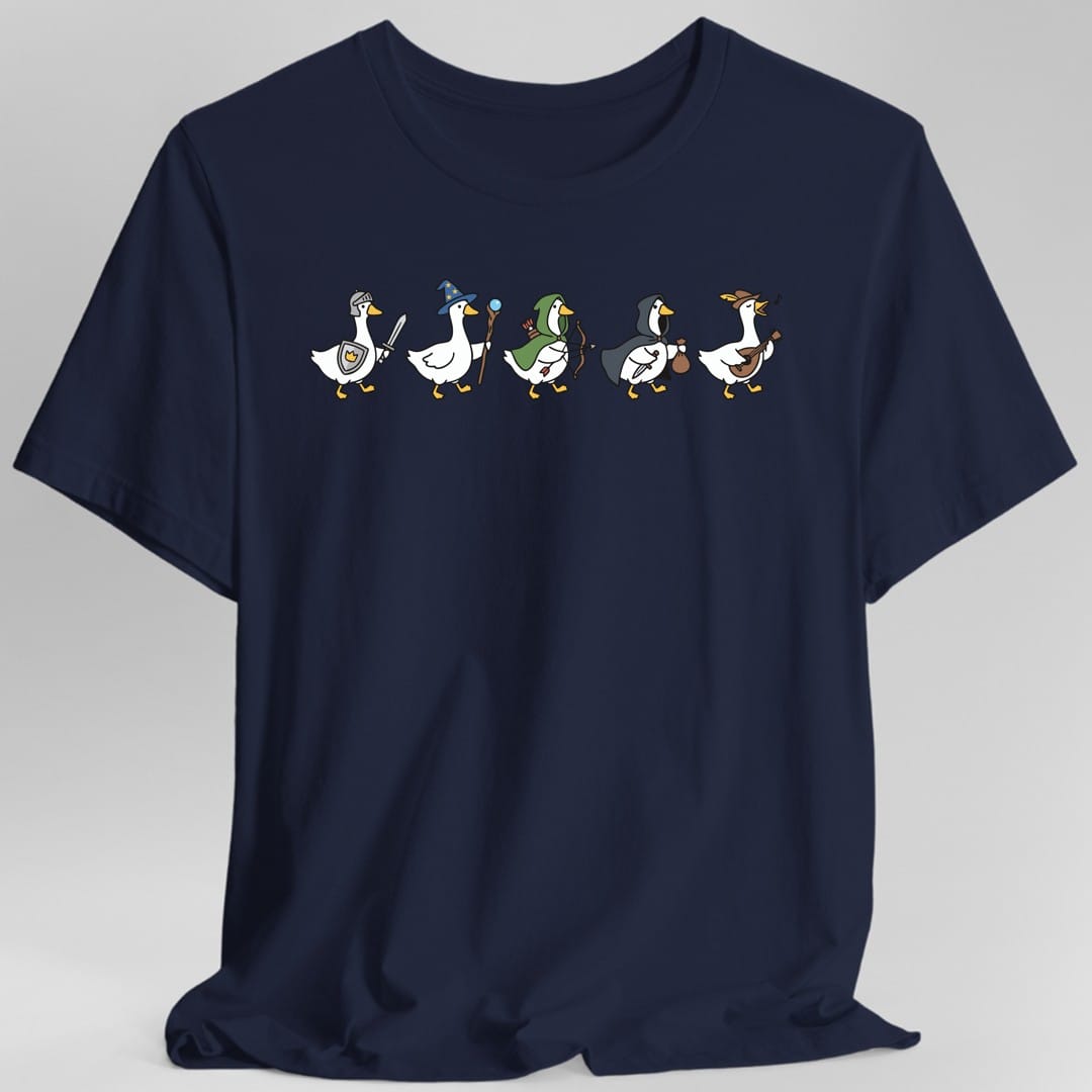 Printify T-Shirt Navy / S Silly Goose Adventurers Funny D&D T-Shirt