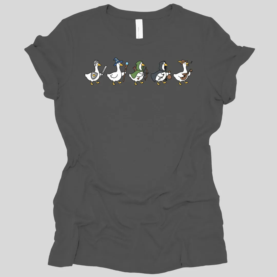 Printify T-Shirt Asphalt / S Silly Goose Adventurers Funny D&D Women's T-shirt
