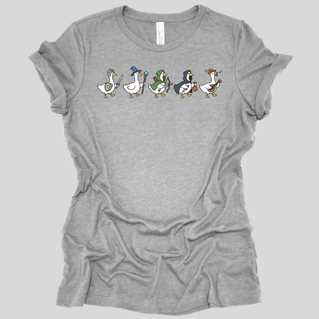Printify T-Shirt Athletic Heather / S Silly Goose Adventurers Funny D&D Women's T-shirt