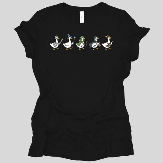 Printify T-Shirt Black / S Silly Goose Adventurers Funny D&D Women's T-shirt