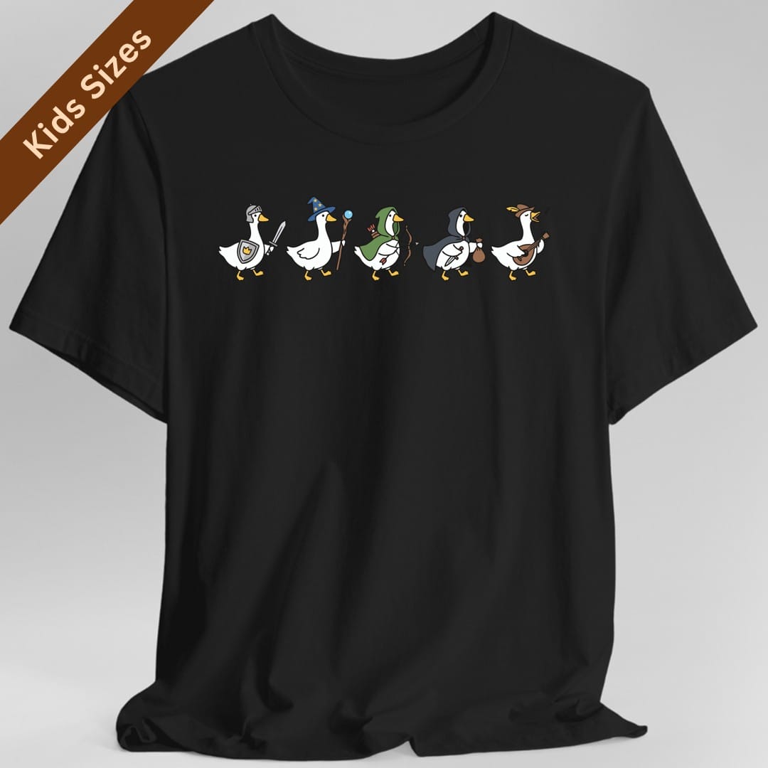 Printify Kids clothes Black / XS Silly Goose Adventurers Kids T-Shirt