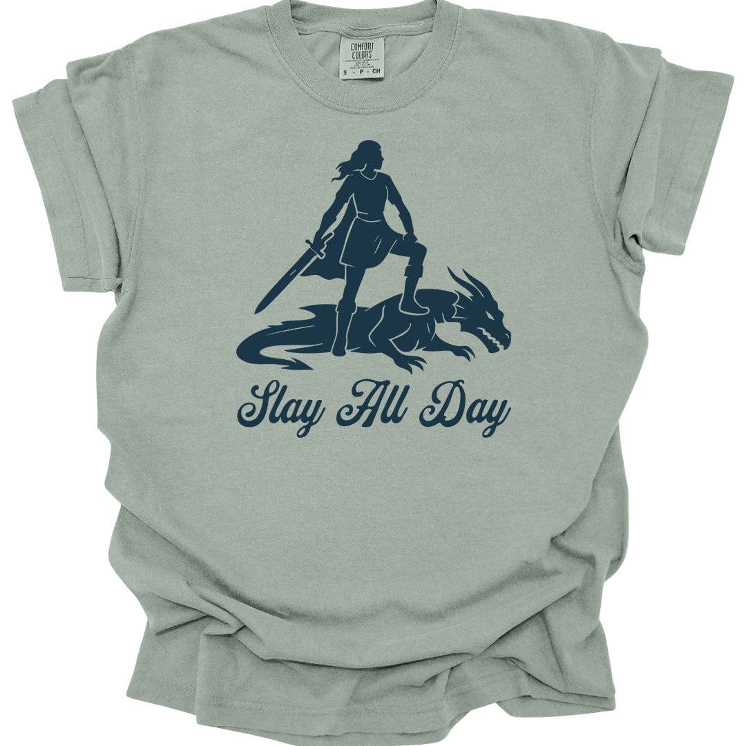 Printify T-Shirt Bay / S Slay All Day T-Shirt - Comfort Colors
