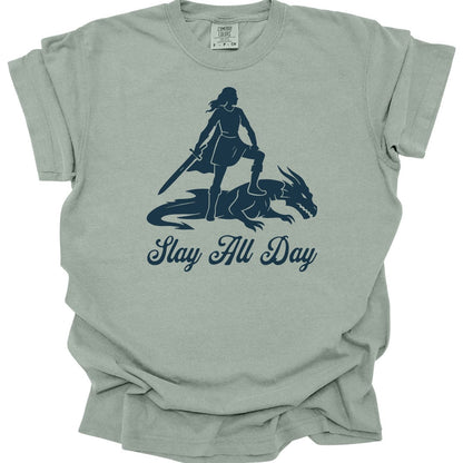 Printify T-Shirt Bay / S Slay All Day T-Shirt - Comfort Colors