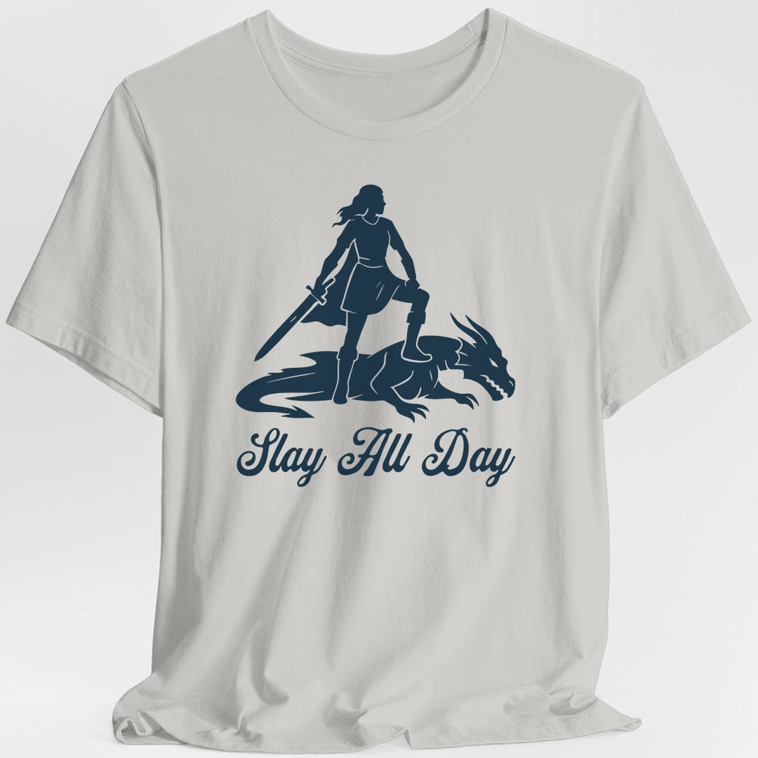 Printify T-Shirt Ice Grey / S Slay All Day T-Shirt