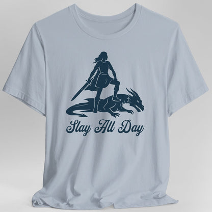Printify T-Shirt Light Blue / S Slay All Day T-Shirt