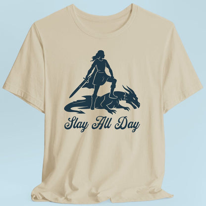 Printify T-Shirt Sand / S Slay All Day T-Shirt