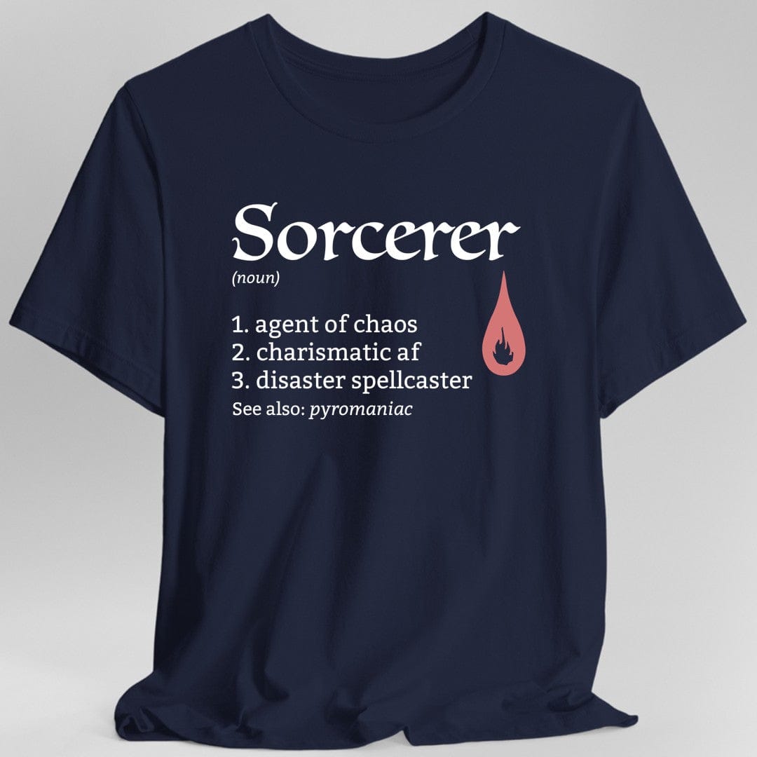 Printify T-Shirt Navy / S Sorcerer Class Definition D&D T-Shirt