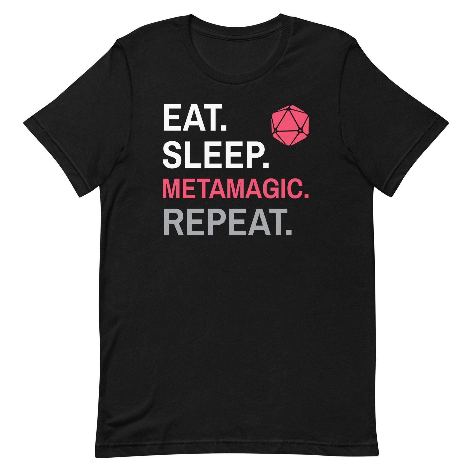 Printify T-Shirt Black / S Sorcerer Class T-Shirt – 'Eat, Sleep, Metamagic, Repeat'