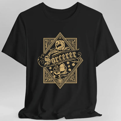 Printify T-Shirt Black / S Sorcerer D&D Class Emblem T-shirt