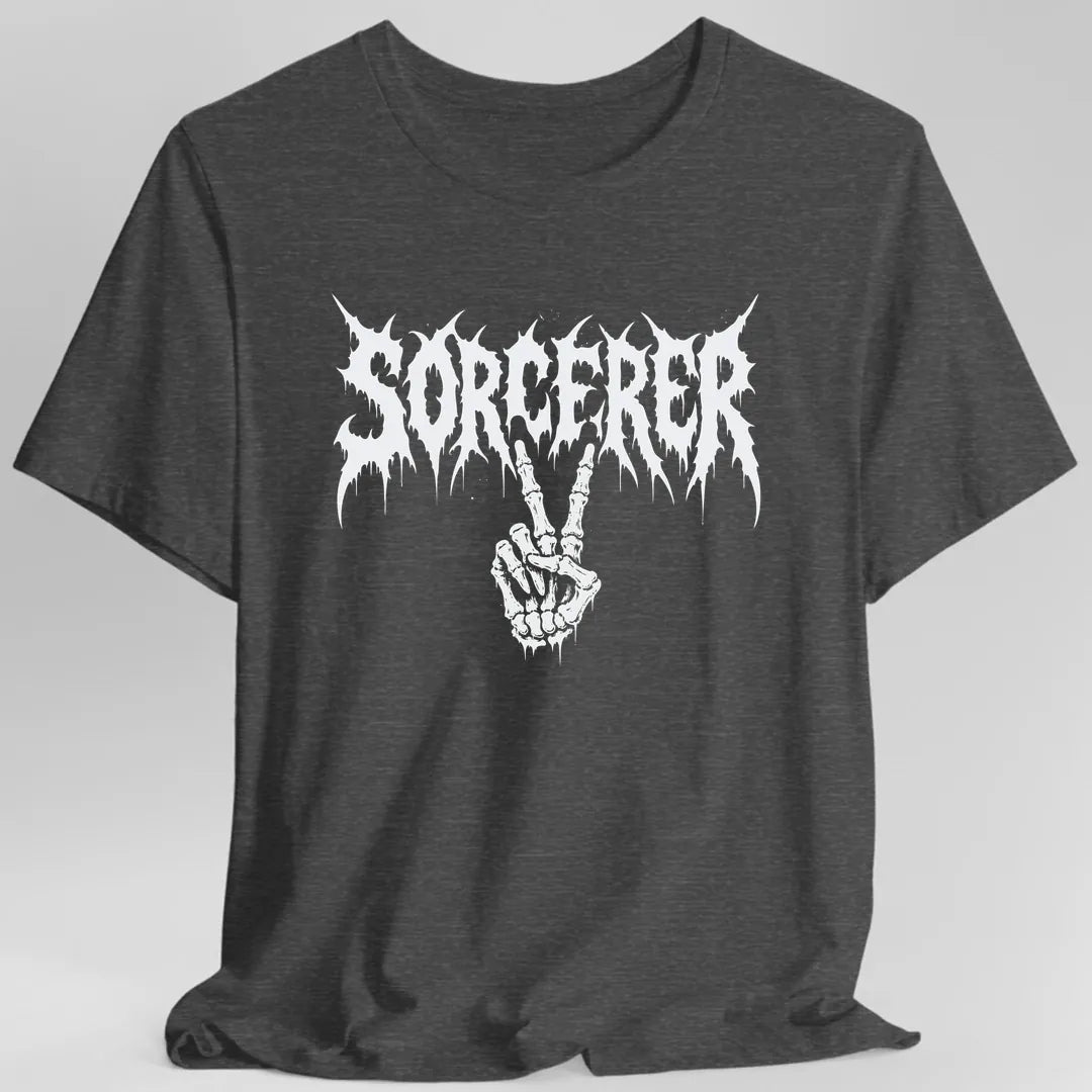 Printify T-Shirt Dark Heather Grey / S Sorcerer Heavy Metal T-Shirt